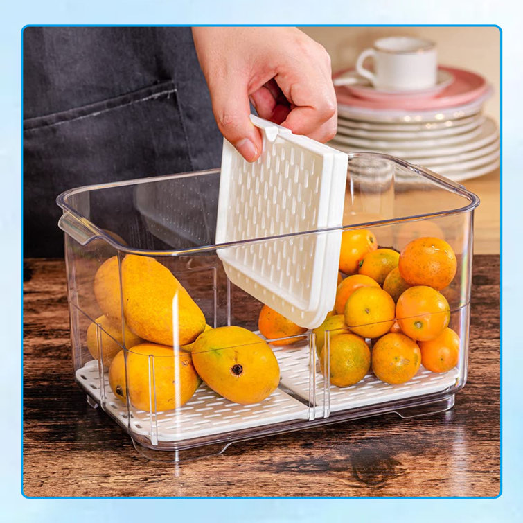 Prep & Savour Vegetable Fruit Storage Containers, Produce Saver Containers Refrigerator Storage